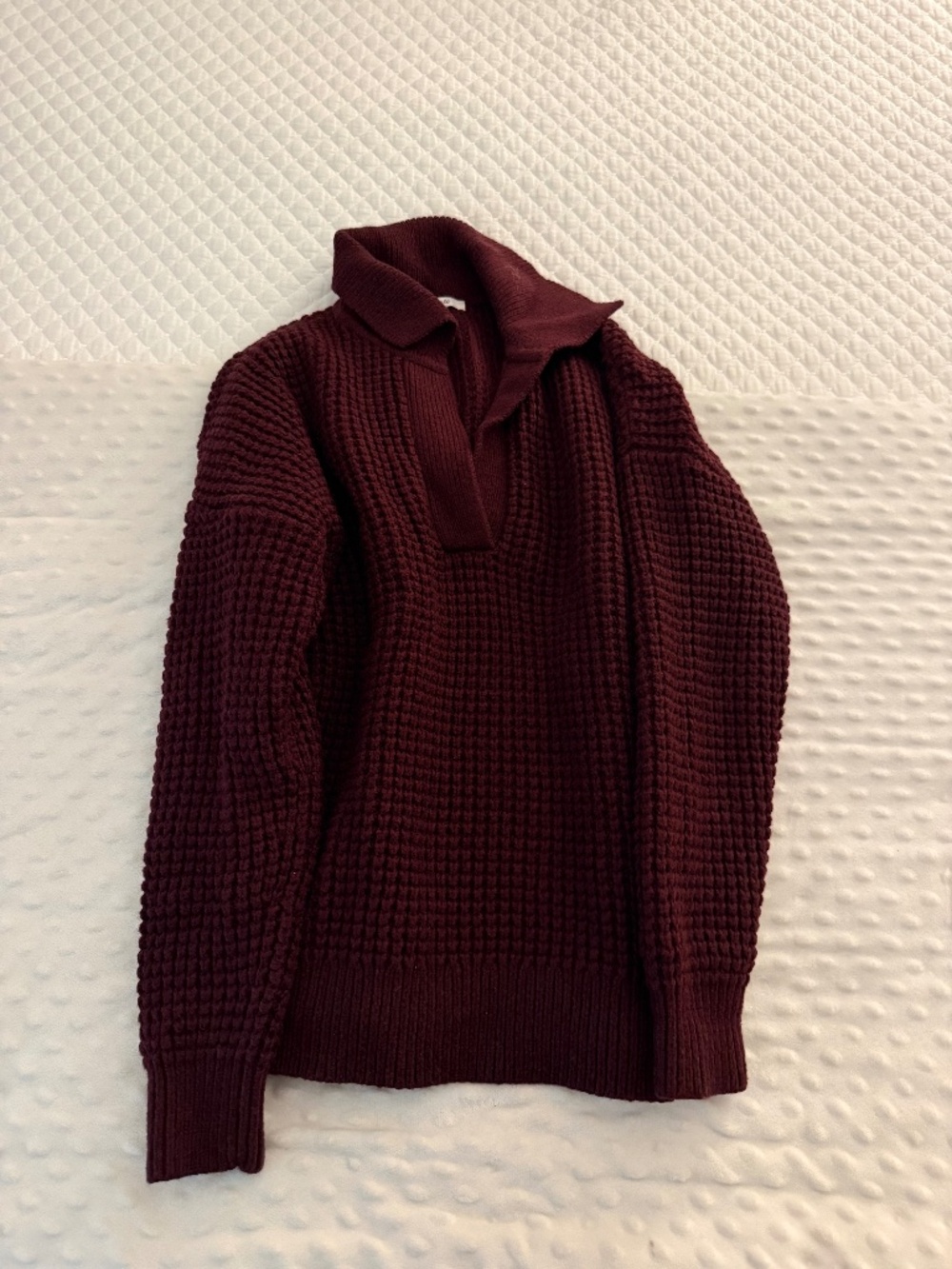 Madewell Maroon Collared Sweater